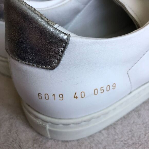 Woman by Common Projects Original Achilles White Leather Lace Up Sneakers - Picture 12 of 16